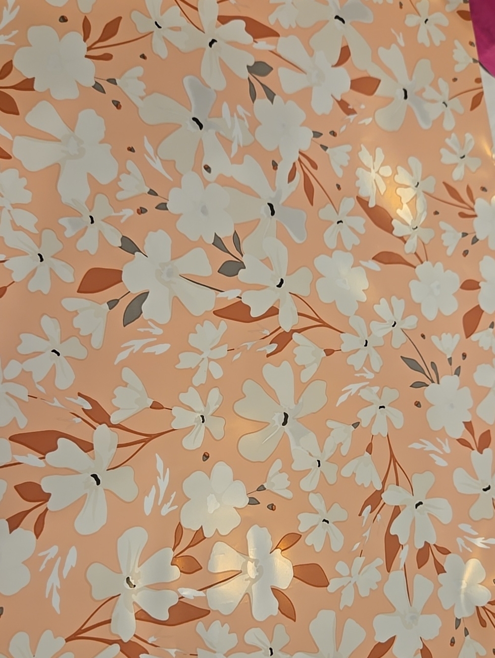 Peachy Pink Gray Floral Poly Mylar Like Mailers Set of 10 - Picture 3 of 11